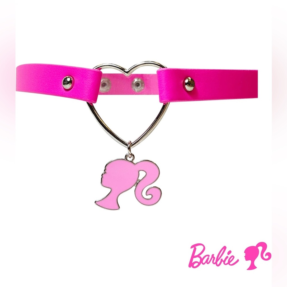 Pink Barbie Charm Buckle Choker - Picture 3 of 6